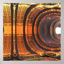 Un interior más profundo del poster del fractal