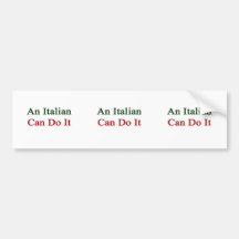 Un italiano puede hacerlo etiqueta de parachoque