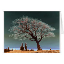 Un lugar espiritual - árbol espiritual tarjetón