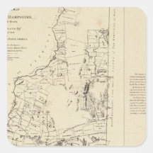 Un mapa topográfico calcomanias cuadradas