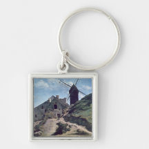 Un molino de viento en Montmartre, 1840-45 Llaveros Personalizados