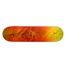 Un mono hizo este fractal anaranjado patines personalizados