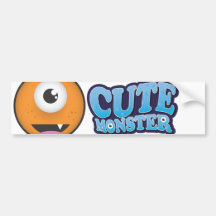 Un monstruo Cutie del ojo Pegatina De Parachoque
