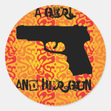 Un mún pegatina del arma de Gurlz