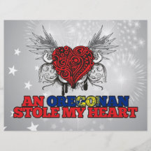 Un Oregonian robó mi corazón Tarjeta Publicitaria