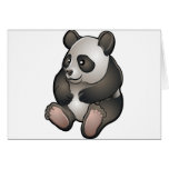 Un oso de panda gigante amistoso lindo felicitaciones