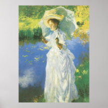 Un paseo de la mañana, John Singer Sargent Poster