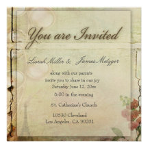 Un poco boda pasado de moda invita anuncio personalizado