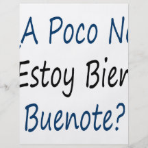 Un Poco ningún Estoy Bien Buenote Tarjetones