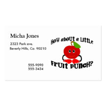 Un poco ponche de fruta plantilla de tarjeta personal