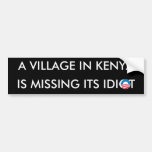 Un pueblo en Kenia está faltando a su idiota Pegatina De Parachoque