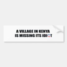 Un pueblo en Kenia está faltando a su idiota Etiqueta De Parachoque