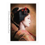Un retrato de la postal oriental japonesa del geis