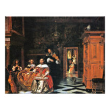 Un retrato de una familia del músico de Hooch Piet Invitación Personalizada
