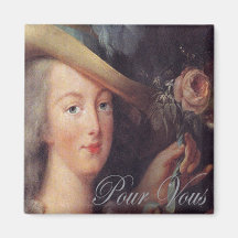 Un rosa vierte vous. imán de frigorífico