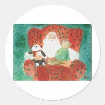 un santa feliz pegatinas  