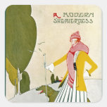 Un Shepherdess moderno Calcomania Cuadradas Personalizada