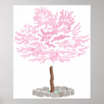 Un solo árbol de la flor de cerezo posters