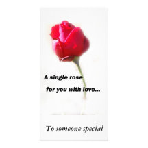 Un solo color de rosa para usted con amor…, alguie tarjetas fotograficas 