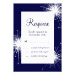 Un Sparkler que casa RSVP (azul) Anuncios Personalizados