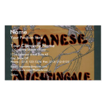 Un teatro japonés del vintage del usignuolo tarjeta de visita