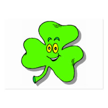 un trébol verde feliz para el día del patrics del  plantilla de tarjeta personal