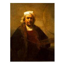 Un último protrait del uno mismo de Rembrandt, a p Tarjeta Postal