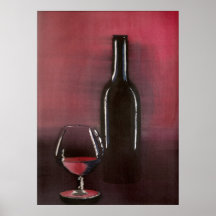 Un vidrio de rojo posters