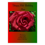 Una 80.a tarjeta de cumpleaños para una madre - co