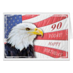 Una 90.a tarjeta de cumpleaños patriótica