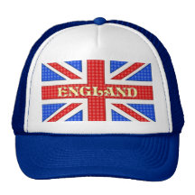Una bandera texturizada de Union Jack con Inglater Gorro De Camionero