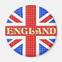 Una bandera texturizada de Union Jack con la CA es Iman De Nevera