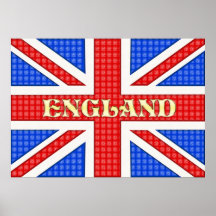 Una bandera texturizada de Union Jack con la CA es Poster