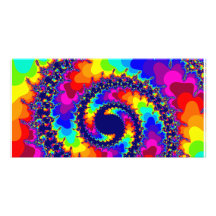 una bobina de encargo del fractal del colorfull tarjetas fotográficas 