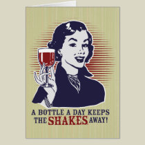 Una botella una tarjeta de Personalizable del día tarjetas