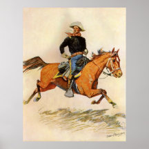 Una caballería manda por Remington, militar del vi Poster