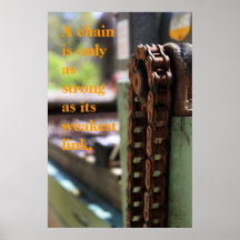 Una cadena vieja, aherrumbrada poster