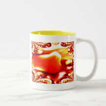 Una calabaza remontada fractal tazas de café