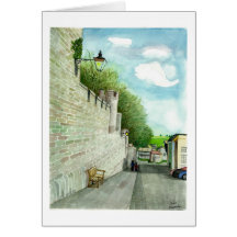 Una calle vieja en Irland Tarjetas