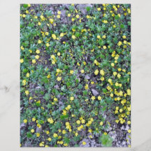 Una cama de flores amarillas tarjeta publicitaria