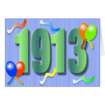 Una centésima tarjeta del cumpleaños 1913