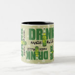 Una cerveza verde más irlandesa de la bebida tazas de café