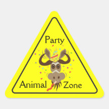 Una cierta zona del animal de Stuff_Partier Gnu_Pa Calcomania Triangulo