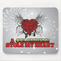 Una estola colombiana mi corazón alfombrillas de ratones