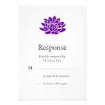 Una flor de Lotus RSVP (púrpura) Anuncio Personalizado