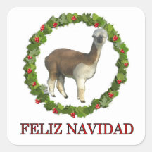 Una guirnalda del navidad de Feliz Navidad de la a Colcomanias Cuadradas