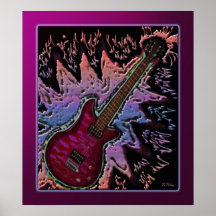 Una guitarra es poster nacido