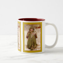 Una impresión alegre del navidad del vintage del ~ taza