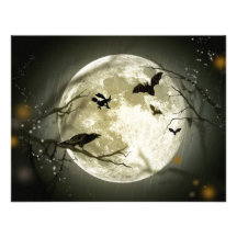 Una invitación asustadiza de la luna de Witchy