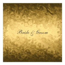 Una invitación elegante popular del boda del oro